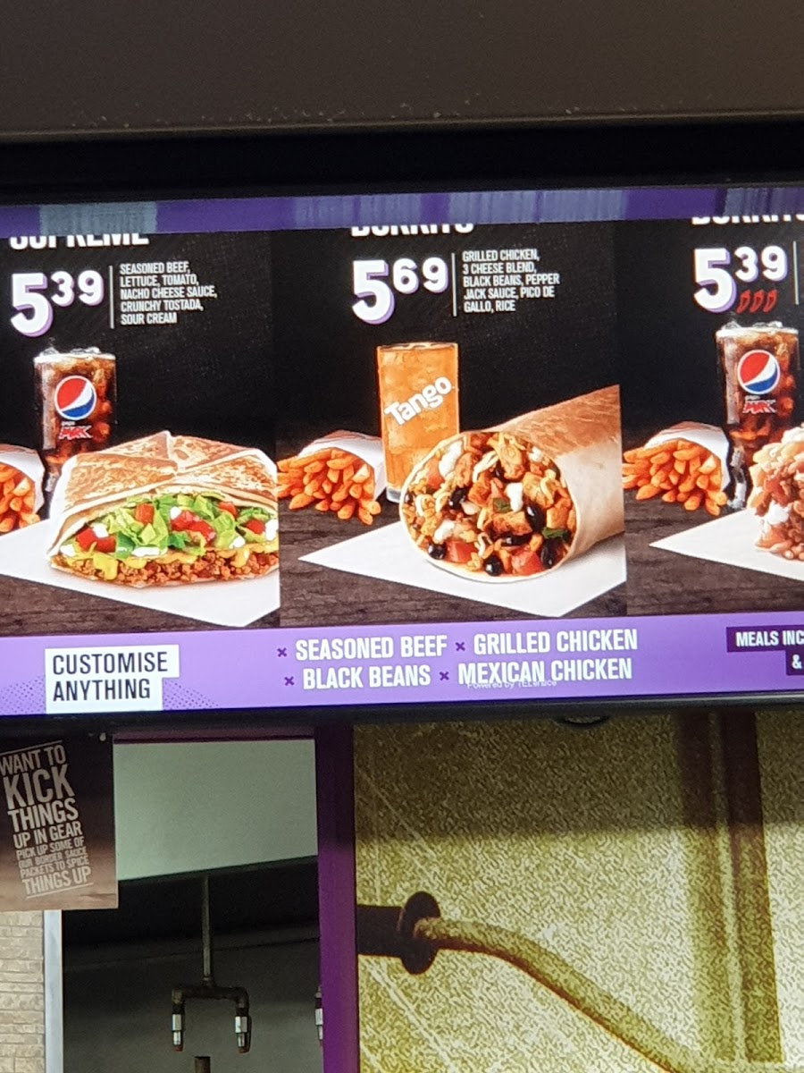 Taco Bell Photo Menu 2