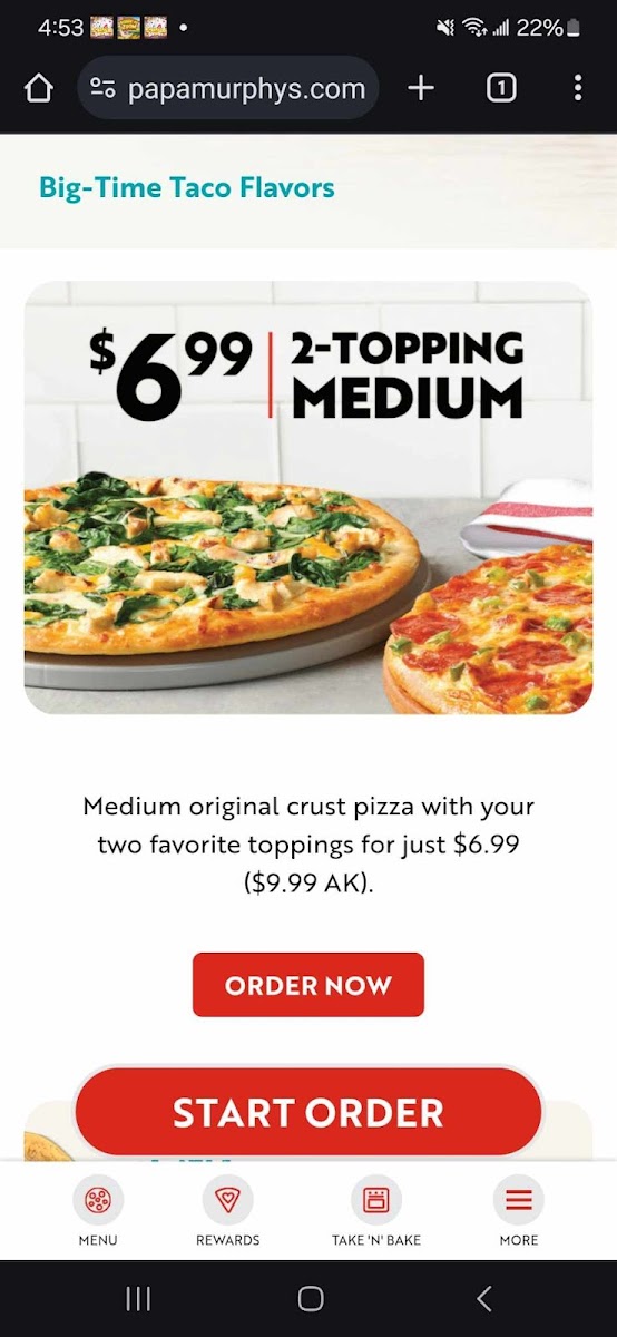 Papa Murphy's | Take 'N' Bake Pizza Photo Menu 1