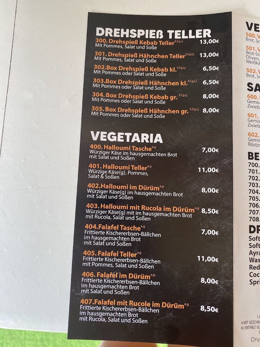 Baba's Grill Photo Menu 2