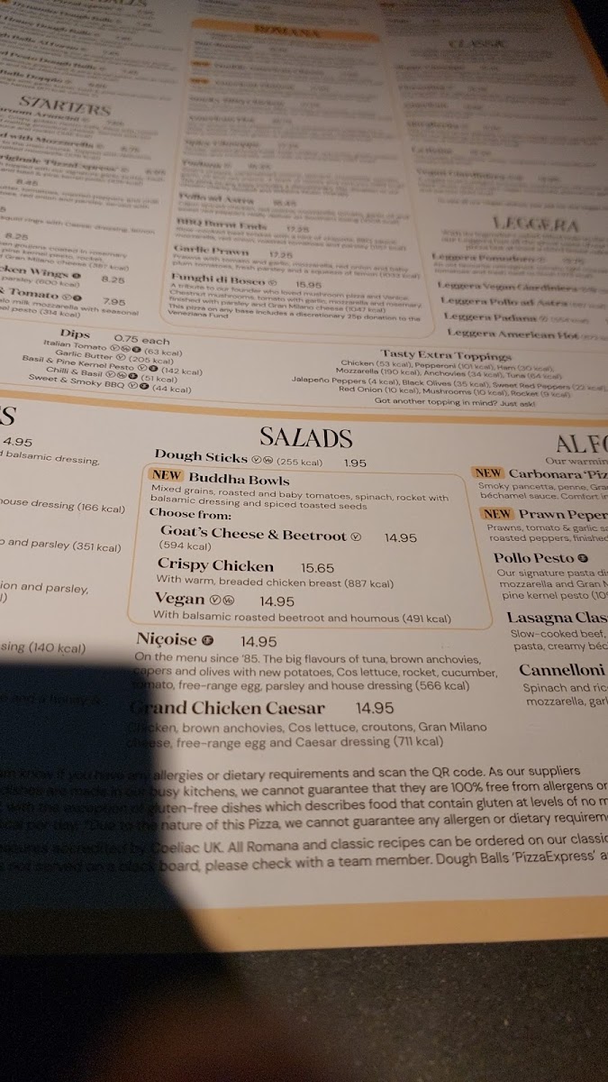 PizzaExpress Photo Menu 2