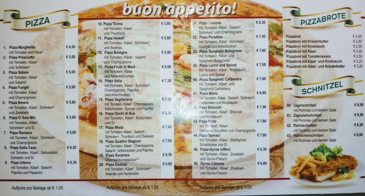Pizzeria Italia Photo Menu 1