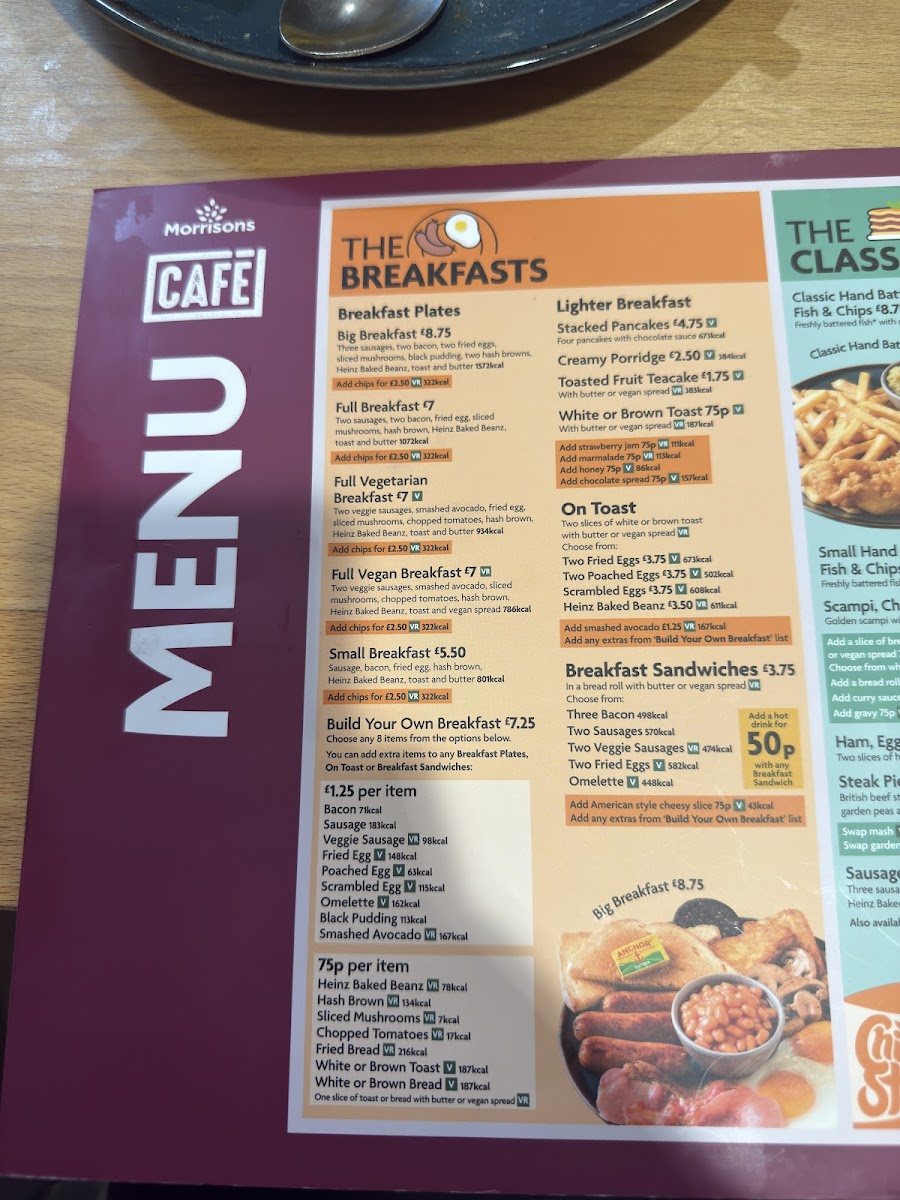 Morrisons Cafe Photo Menu 1