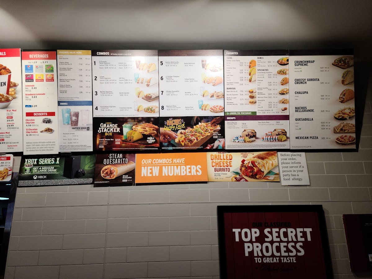 Taco Bell / KFC Photo Menu 1