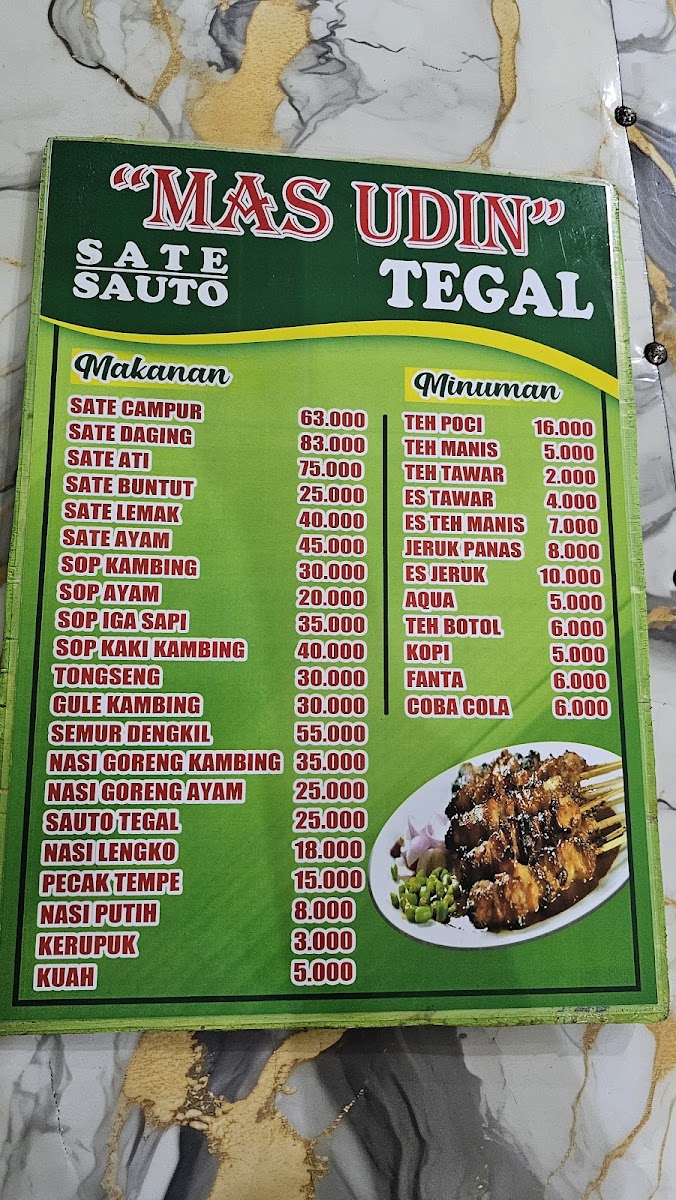 Sate Kambing Muda Tegal 'MAS UDIN' Photo Menu 5