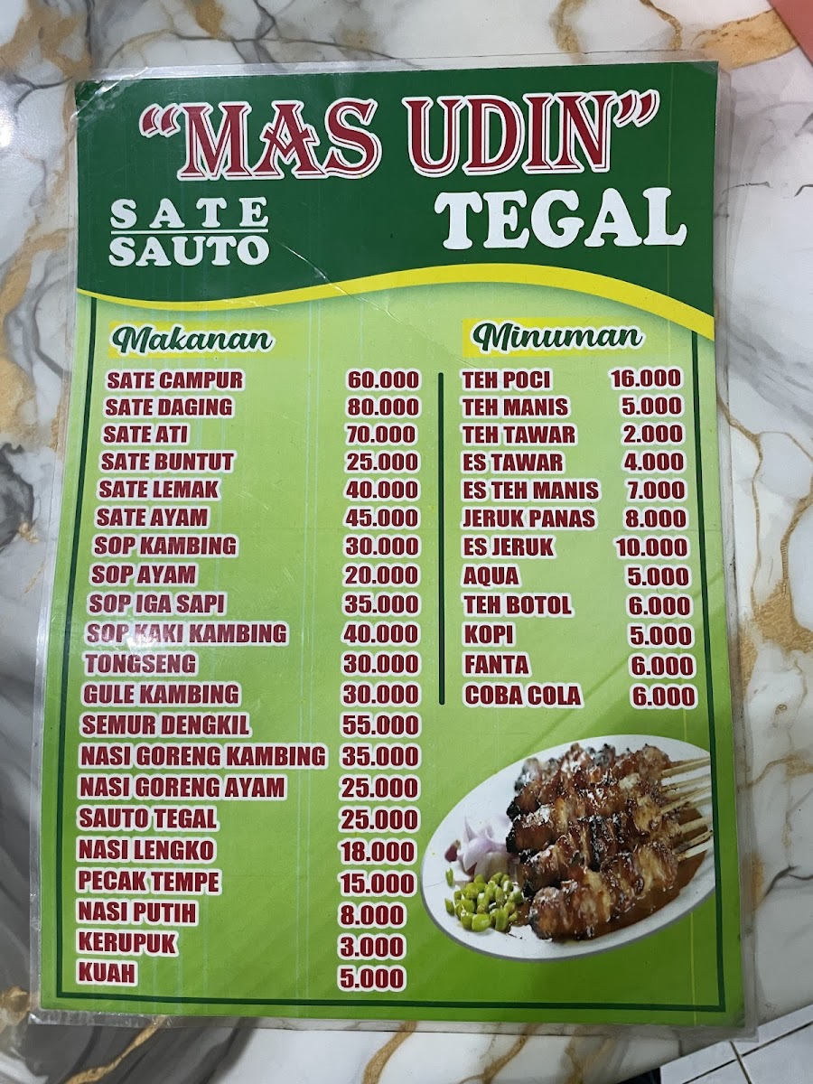 Sate Kambing Muda Tegal 'MAS UDIN' Photo Menu 6