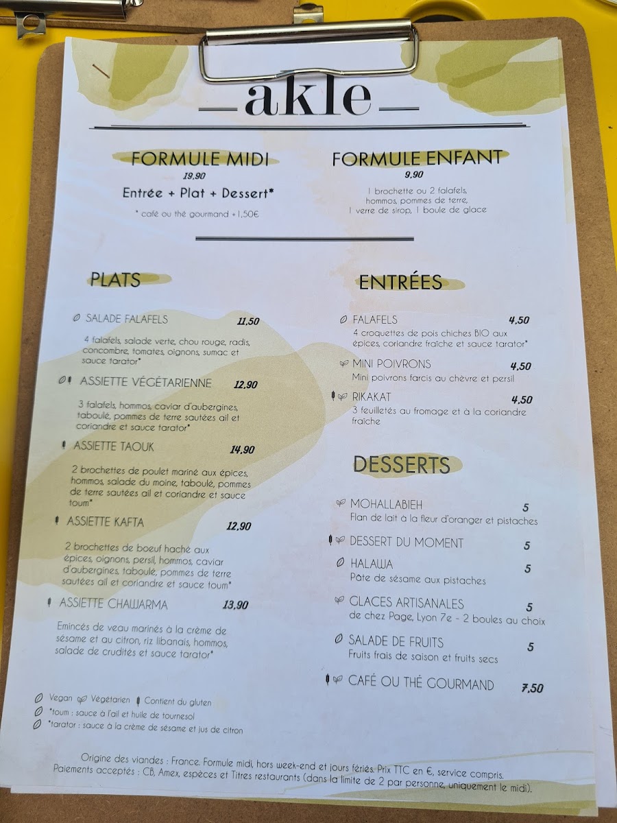 Aklé Photo Menu 5