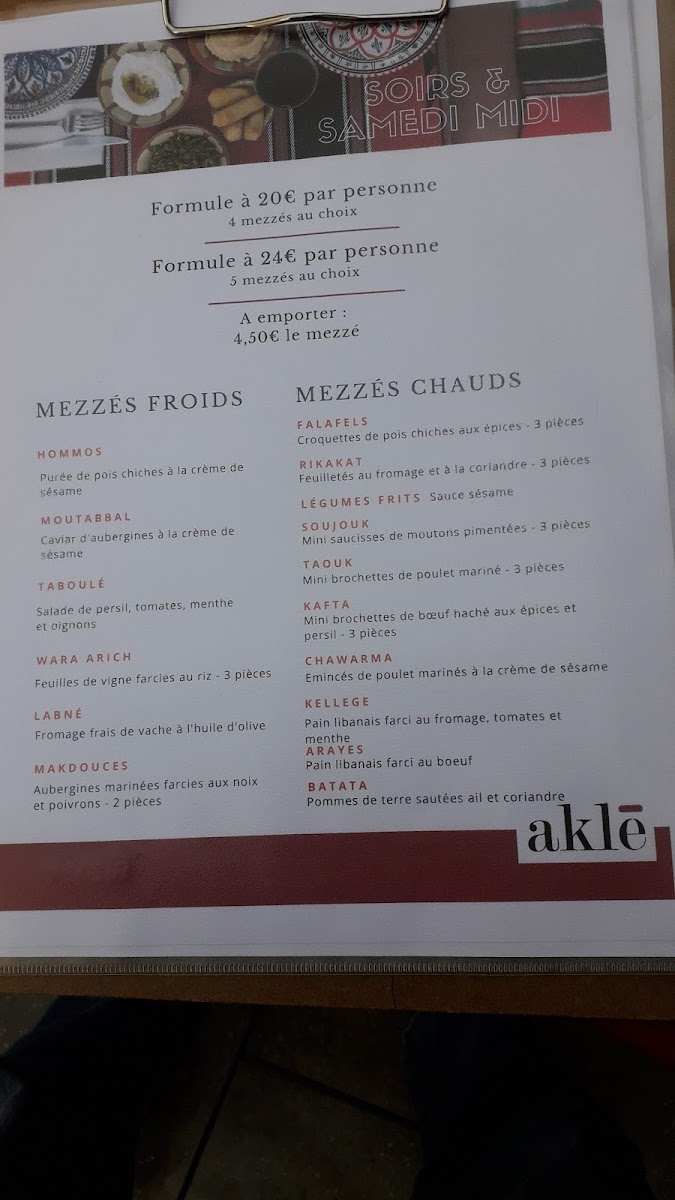 Aklé Photo Menu 6