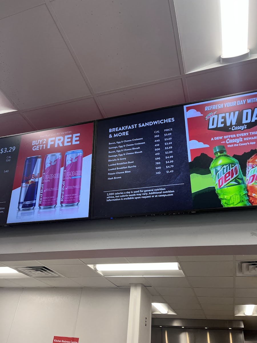 Casey's Photo Menu 1