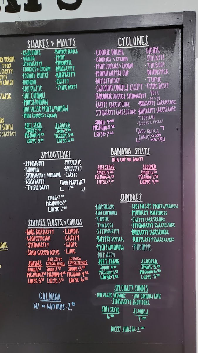 Brink's Ice Cream Express Photo Menu 9