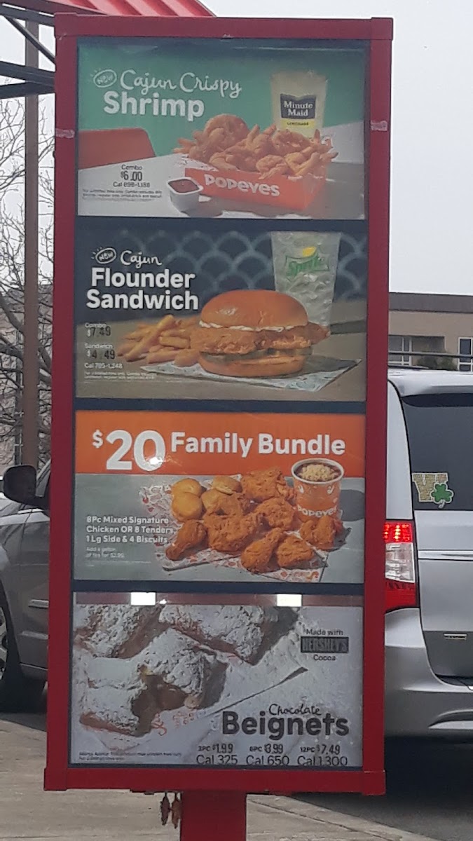 Popeyes Louisiana Kitchen Photo Menu 1