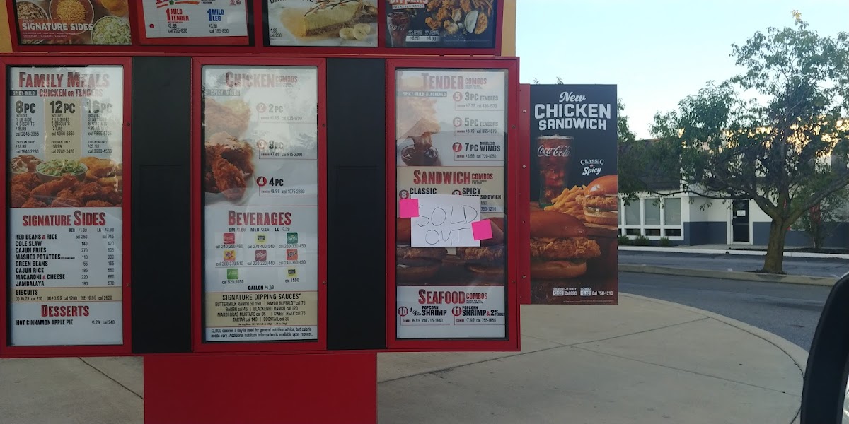 Popeyes Louisiana Kitchen Photo Menu 2