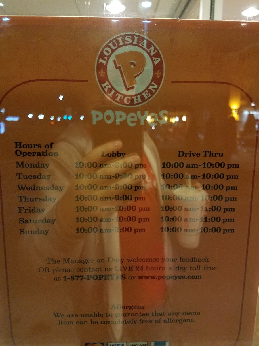 Popeyes Louisiana Kitchen Photo Menu 3