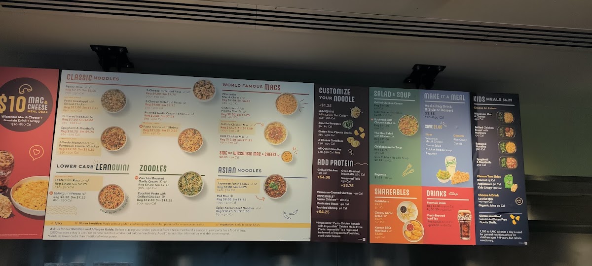Noodles and Company Photo Menu 1