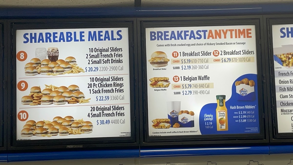White Castle Photo Menu 3