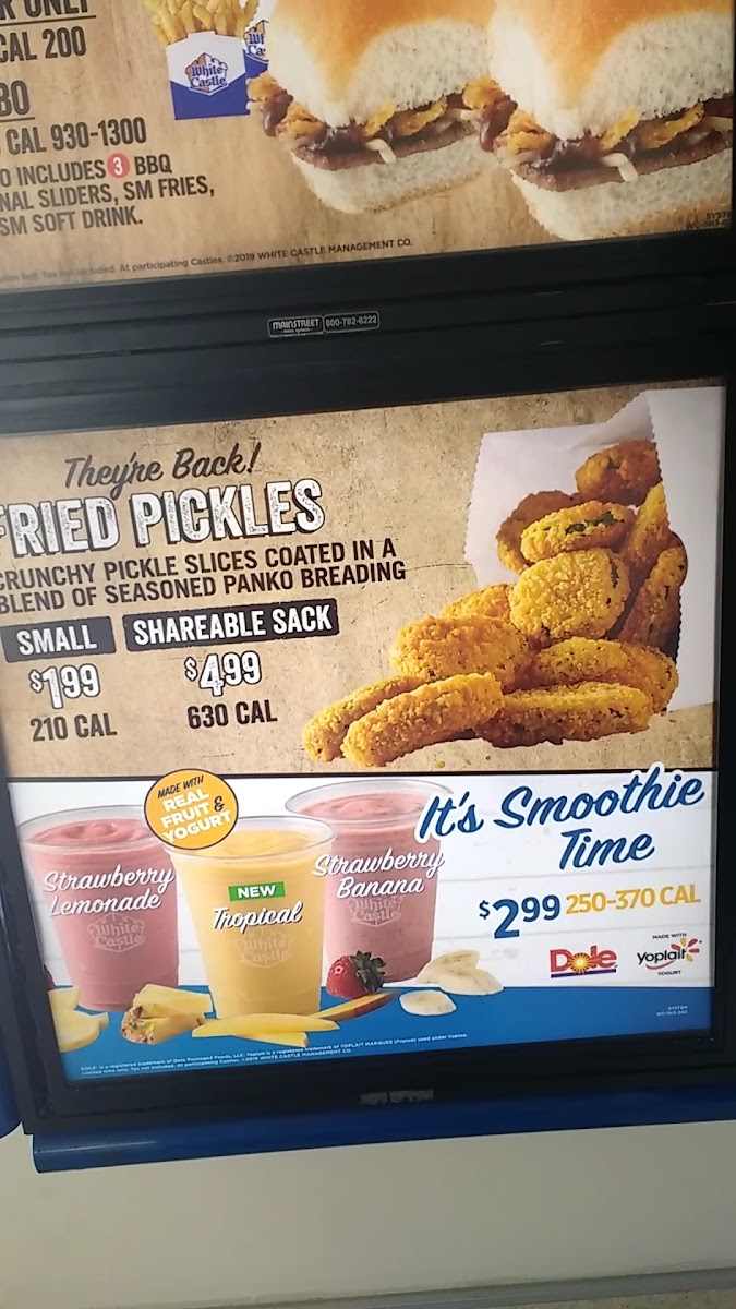 White Castle Photo Menu 6
