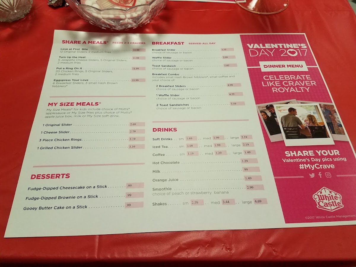 White Castle Photo Menu 8