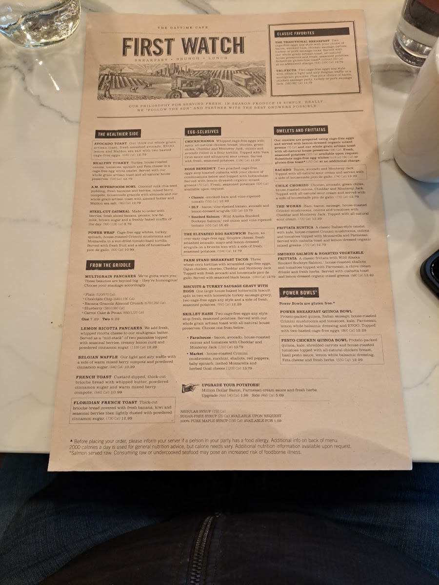 First Watch Photo Menu 6
