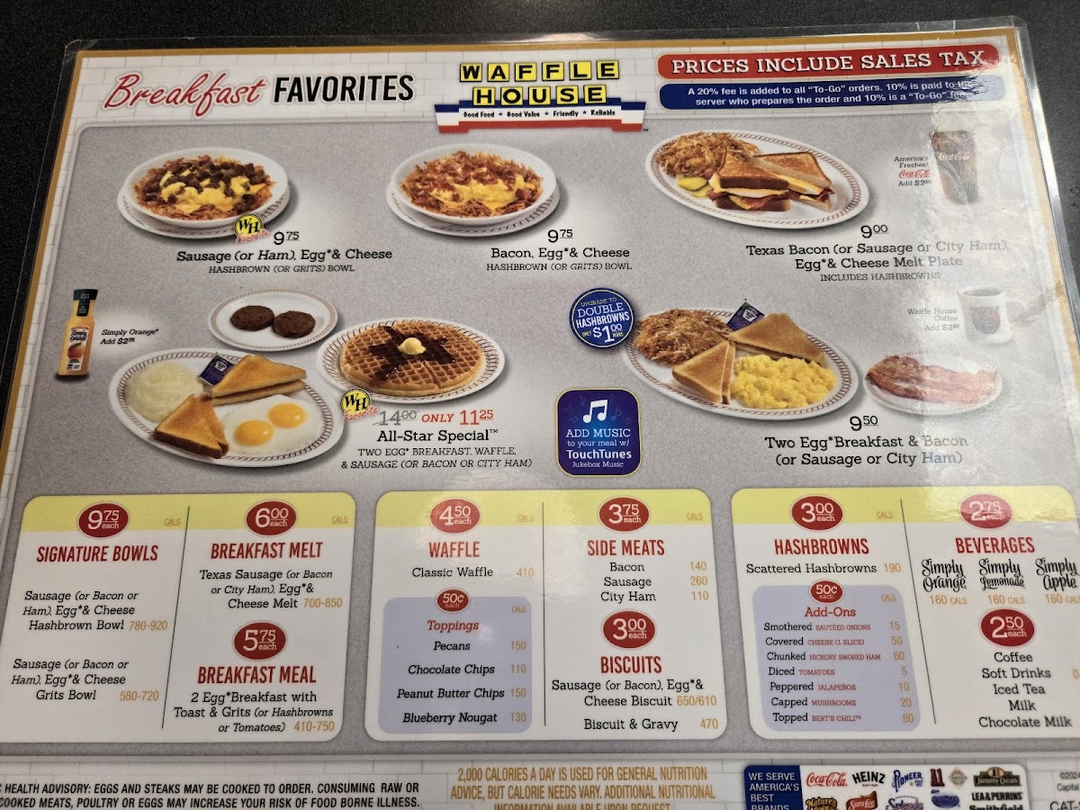 Waffle House Photo Menu 2