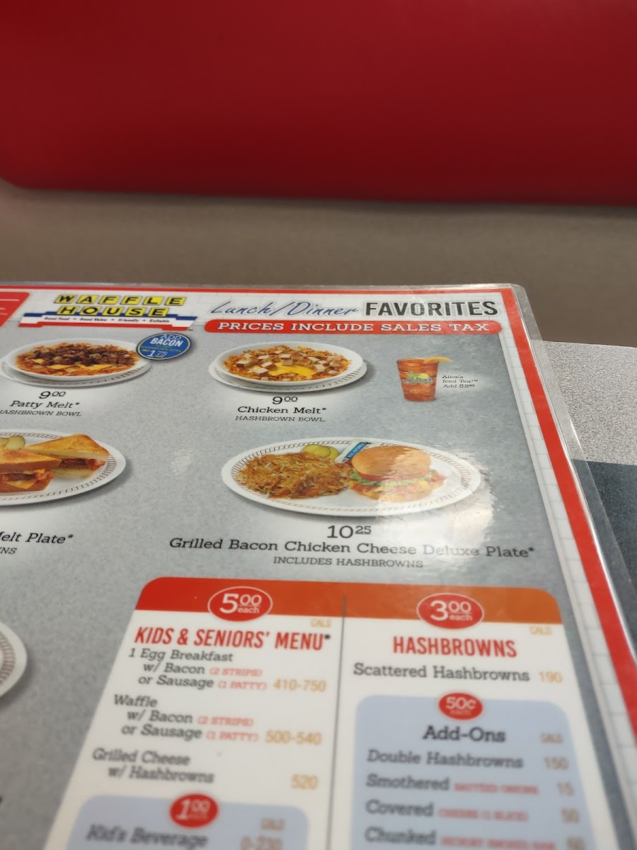 Waffle House Photo Menu 3