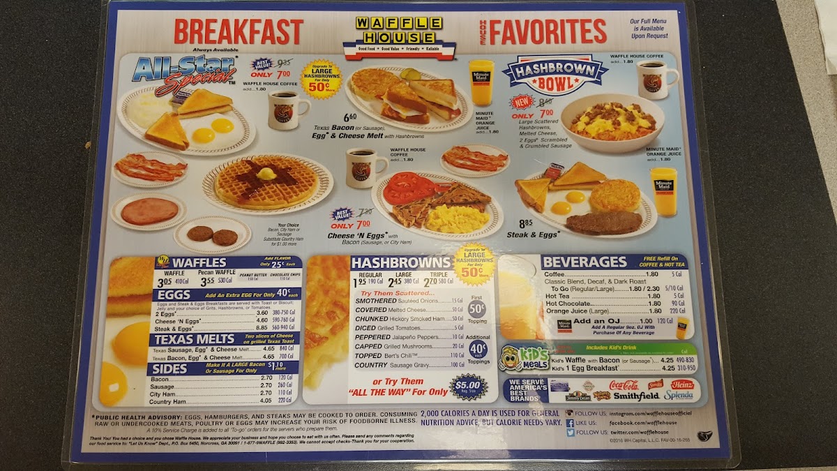Waffle House Photo Menu 6