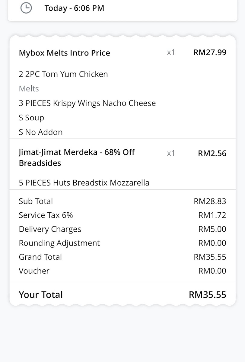 Pizza Hut Photo Menu 1