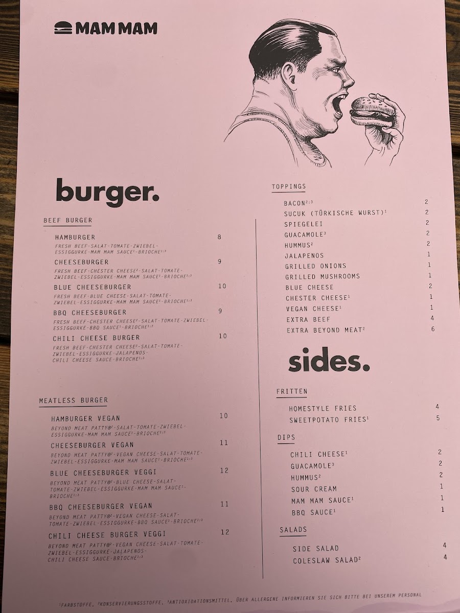 Mam-Mam Burger Photo Menu 1