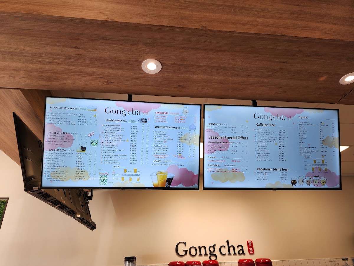 Gong cha Photo Menu 1