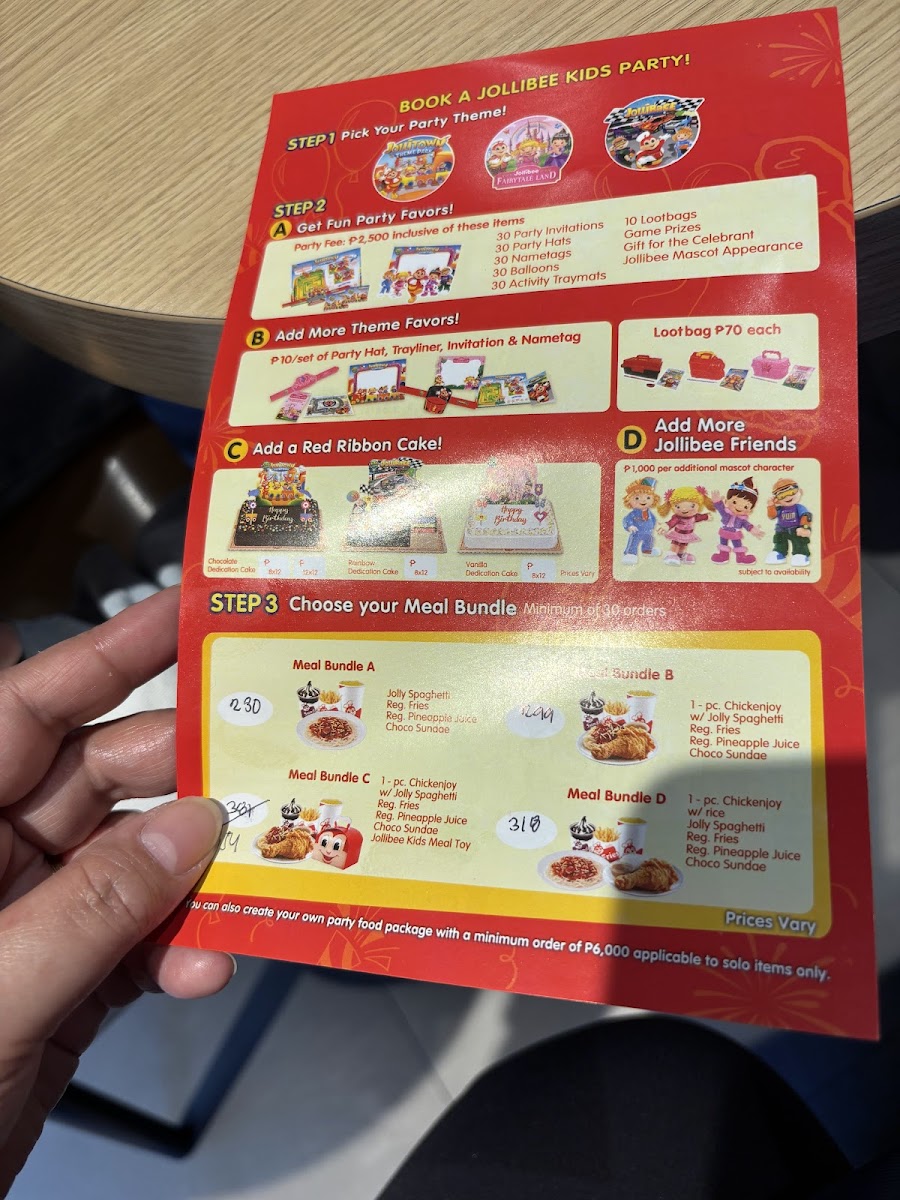 Jollibee Photo Menu 1