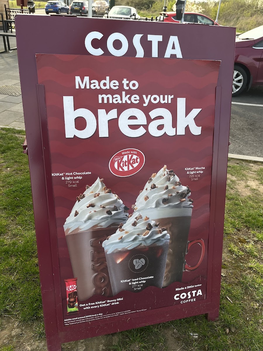 Costa Coffee Photo Menu 1