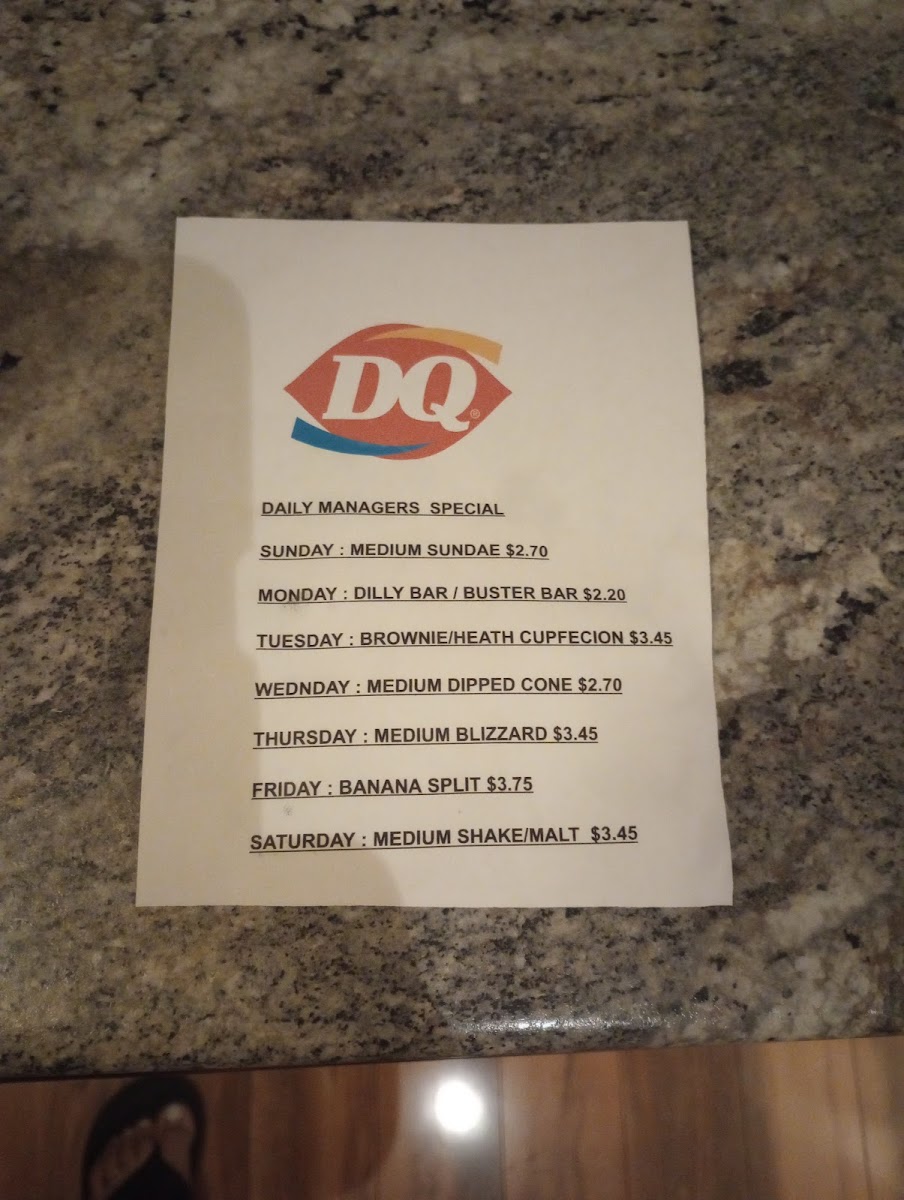 Dairy Queen (Treat) Photo Menu 2