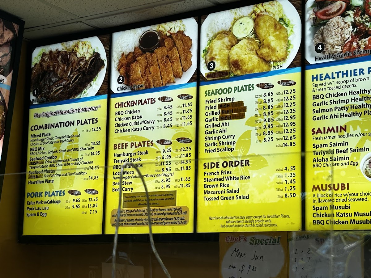 L&L Hawaiian Barbecue Photo Menu 4