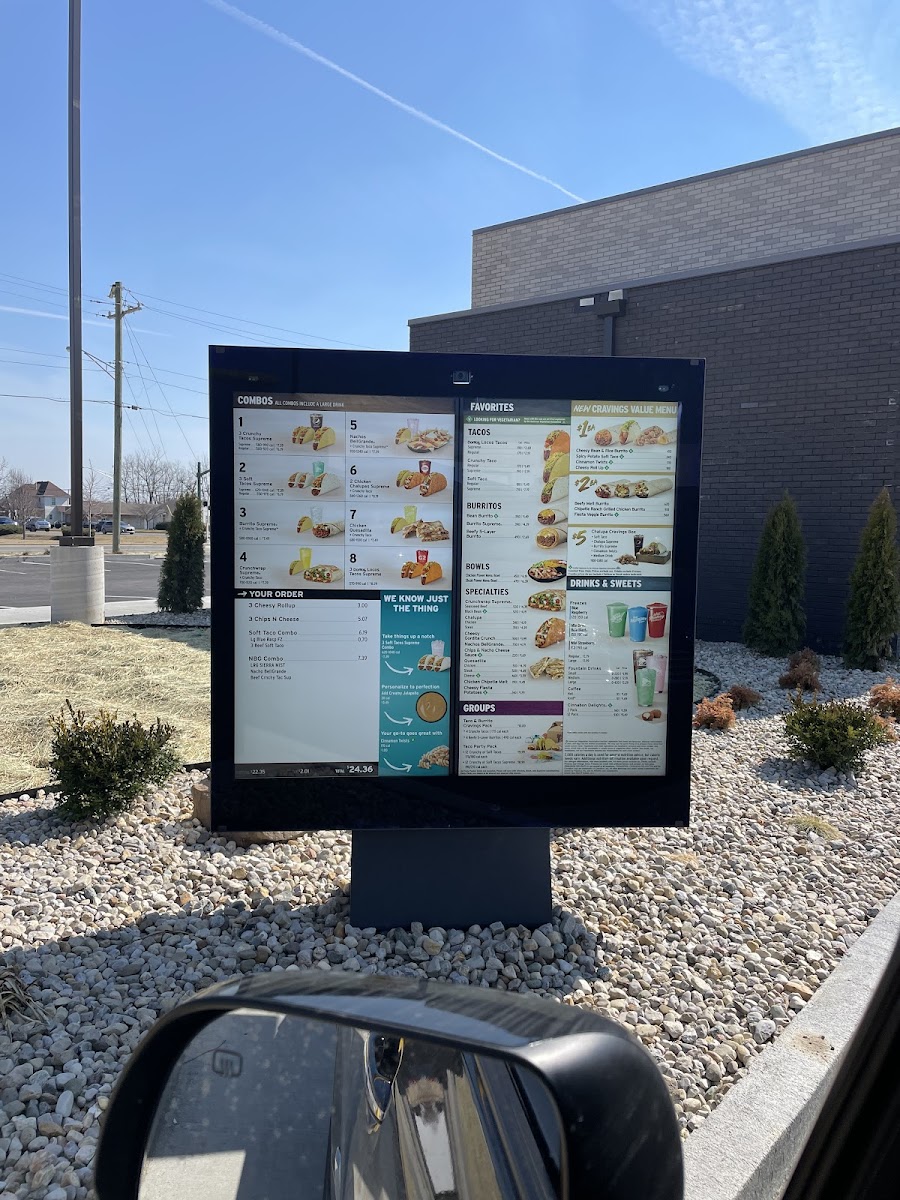 Taco Bell Photo Menu 1