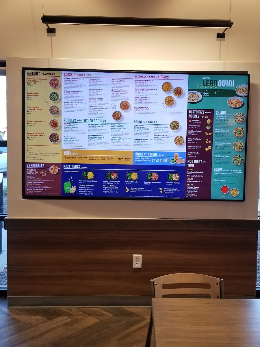 Noodles and Company Photo Menu 2