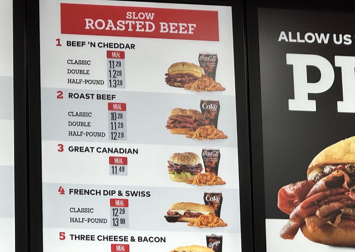 Arby's Photo Menu 1