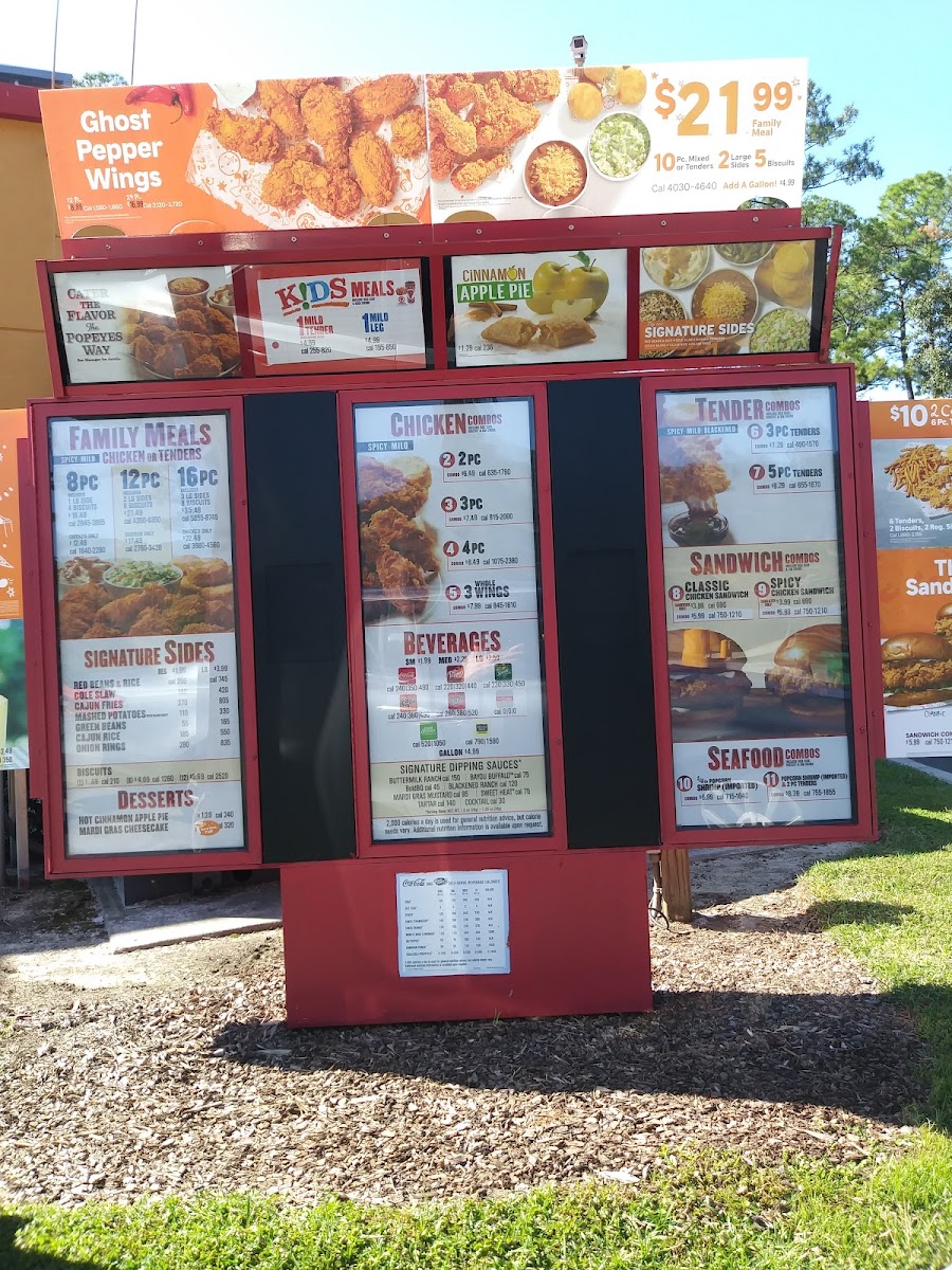 Popeyes Louisiana Kitchen Photo Menu 1