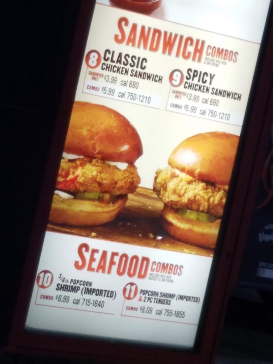 Popeyes Louisiana Kitchen Photo Menu 4