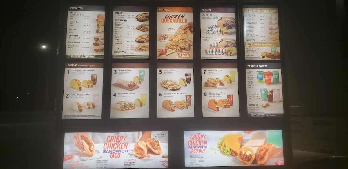 Taco Bell Photo Menu 1
