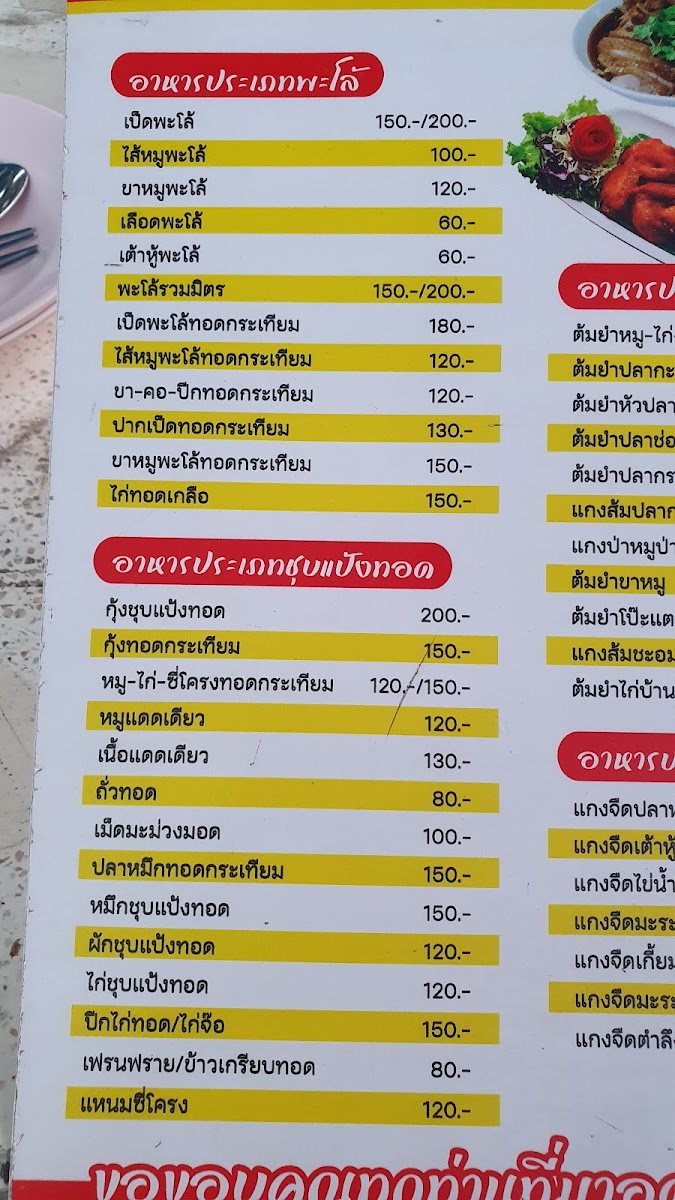 ร้านข้าวต้ม ผักบุ้งลอยฟ้า หน้าตลาด DD Photo Menu 6