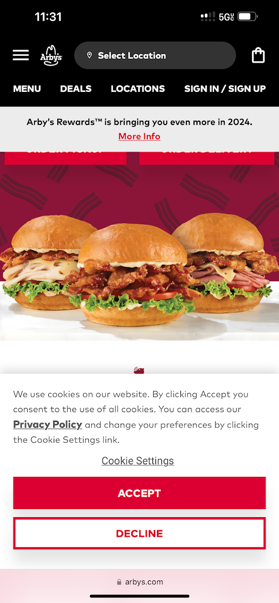 Arby's Photo Menu 2