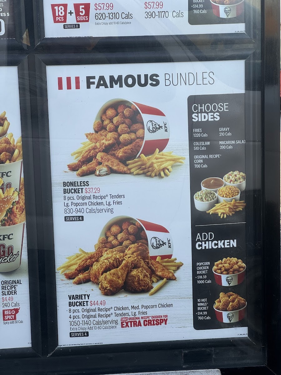 KFC Photo Menu 1