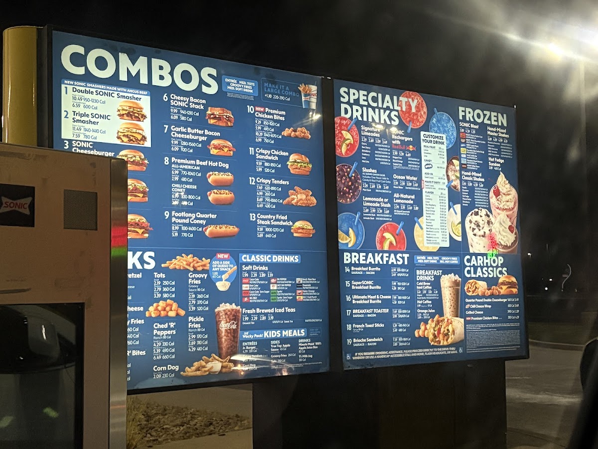 Sonic Drive-In Photo Menu 1