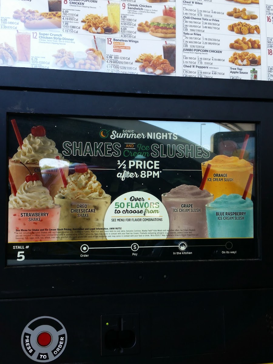 Sonic Drive-In Photo Menu 7