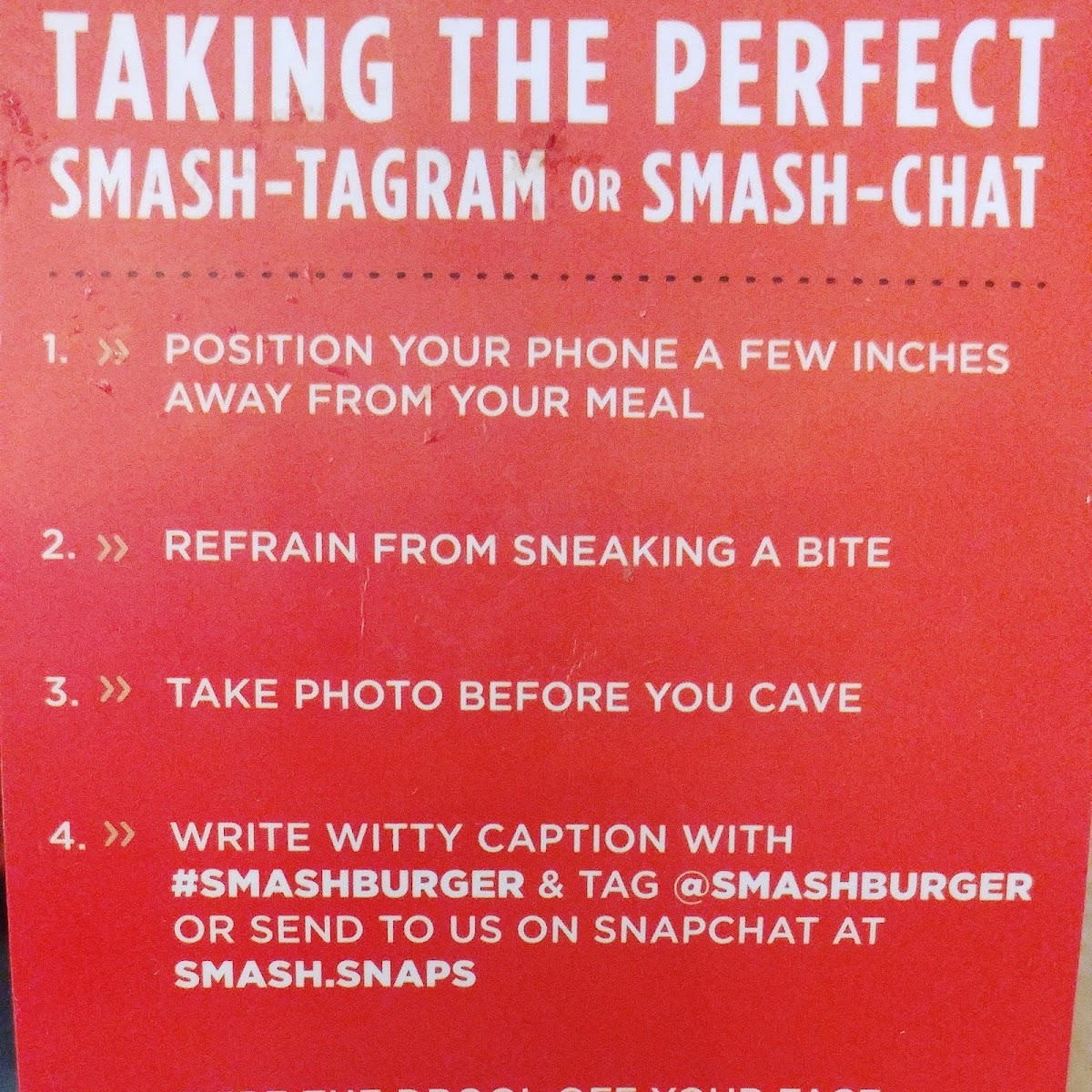Smashburger Photo Menu 2