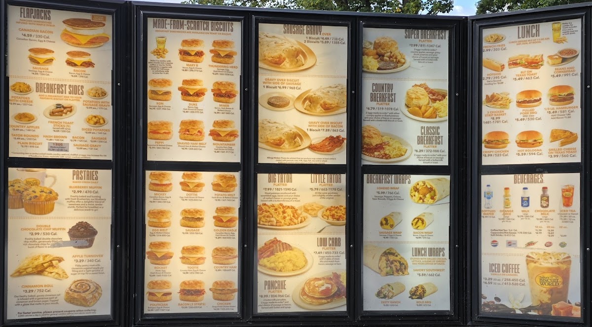 Tudor's Biscuit World Photo Menu 1