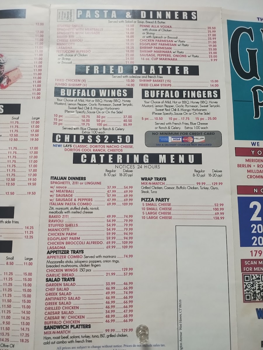 Gino's Pizza Photo Menu 1