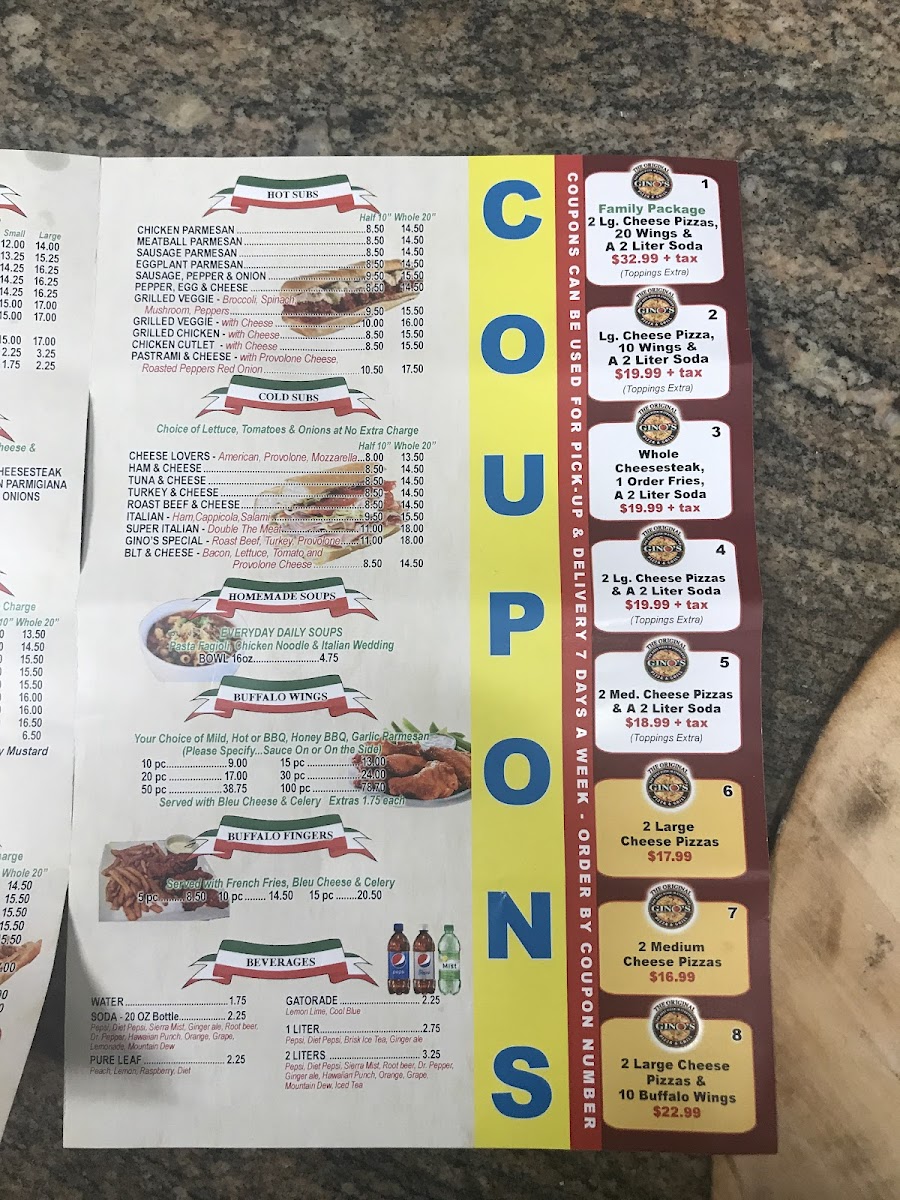 Gino's Pizza Photo Menu 8
