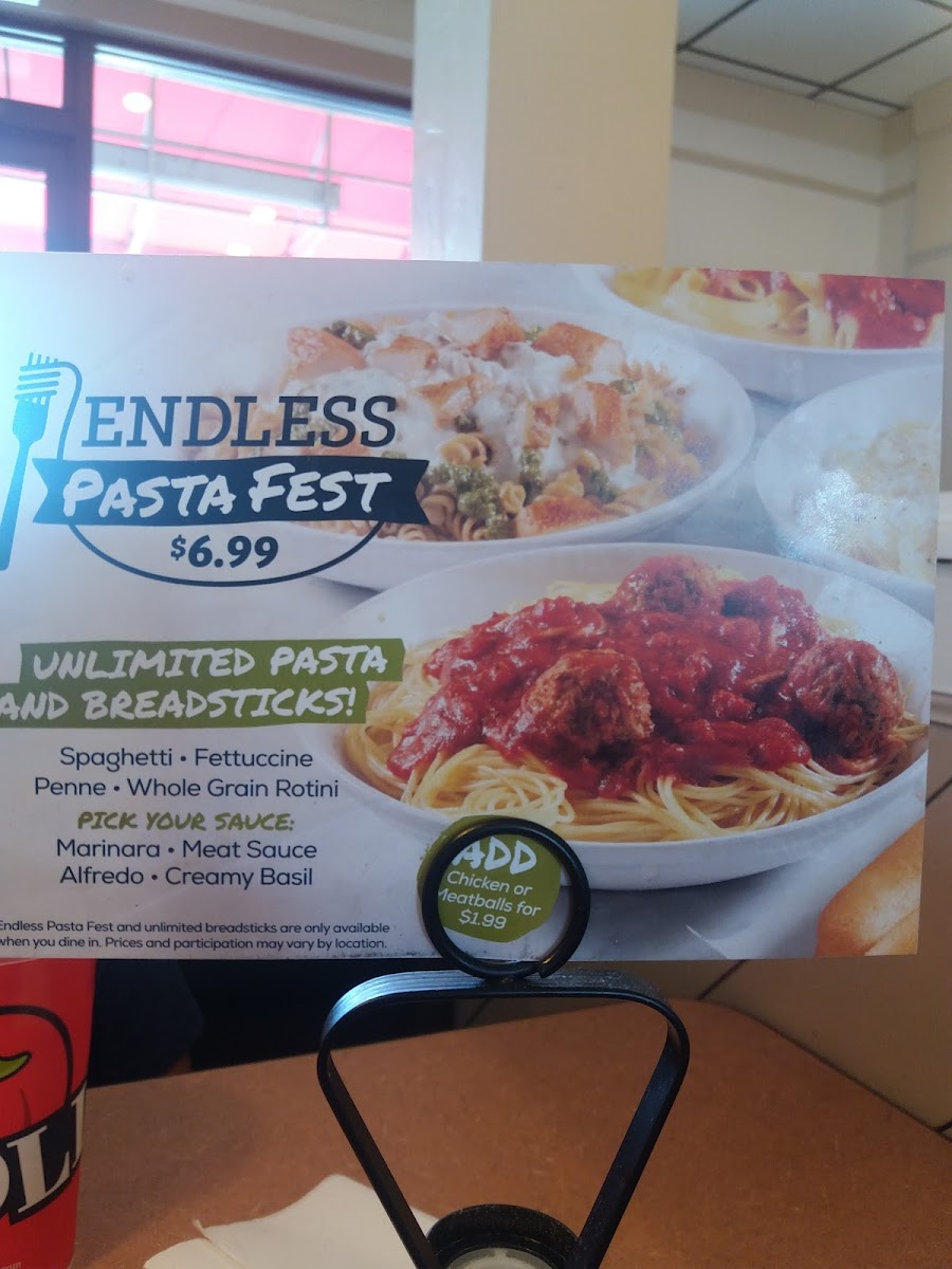 Fazoli's Photo Menu 5
