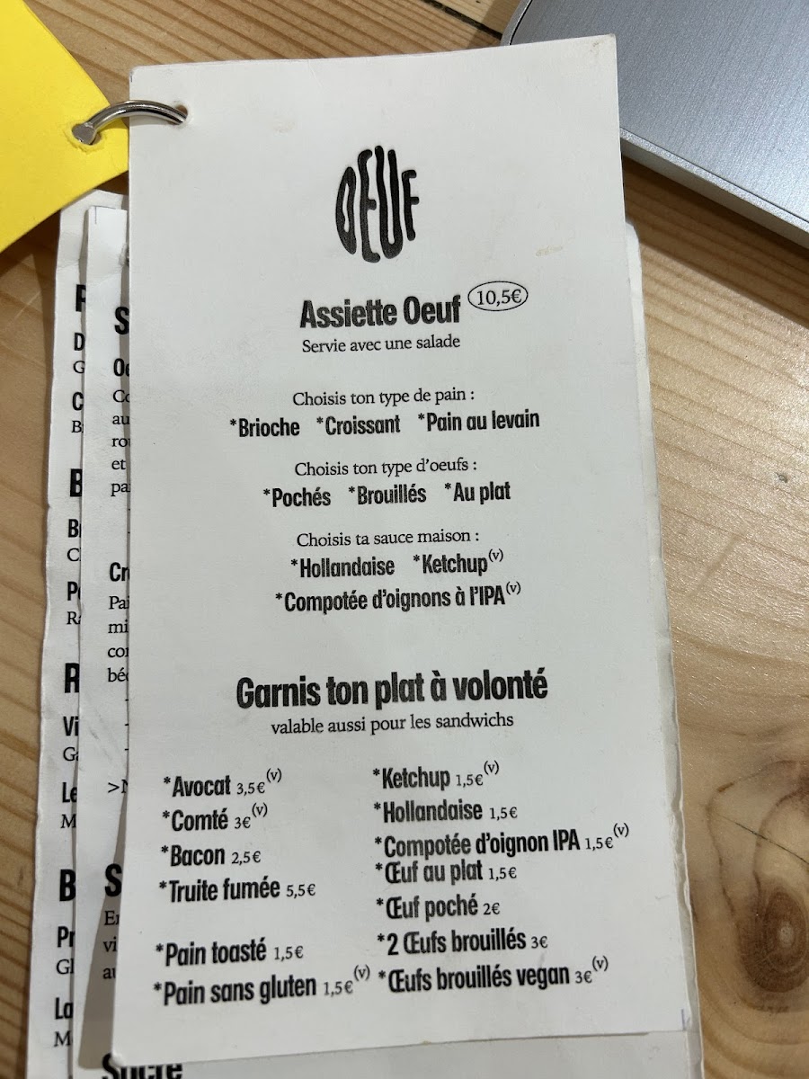 Œuf Photo Menu 4