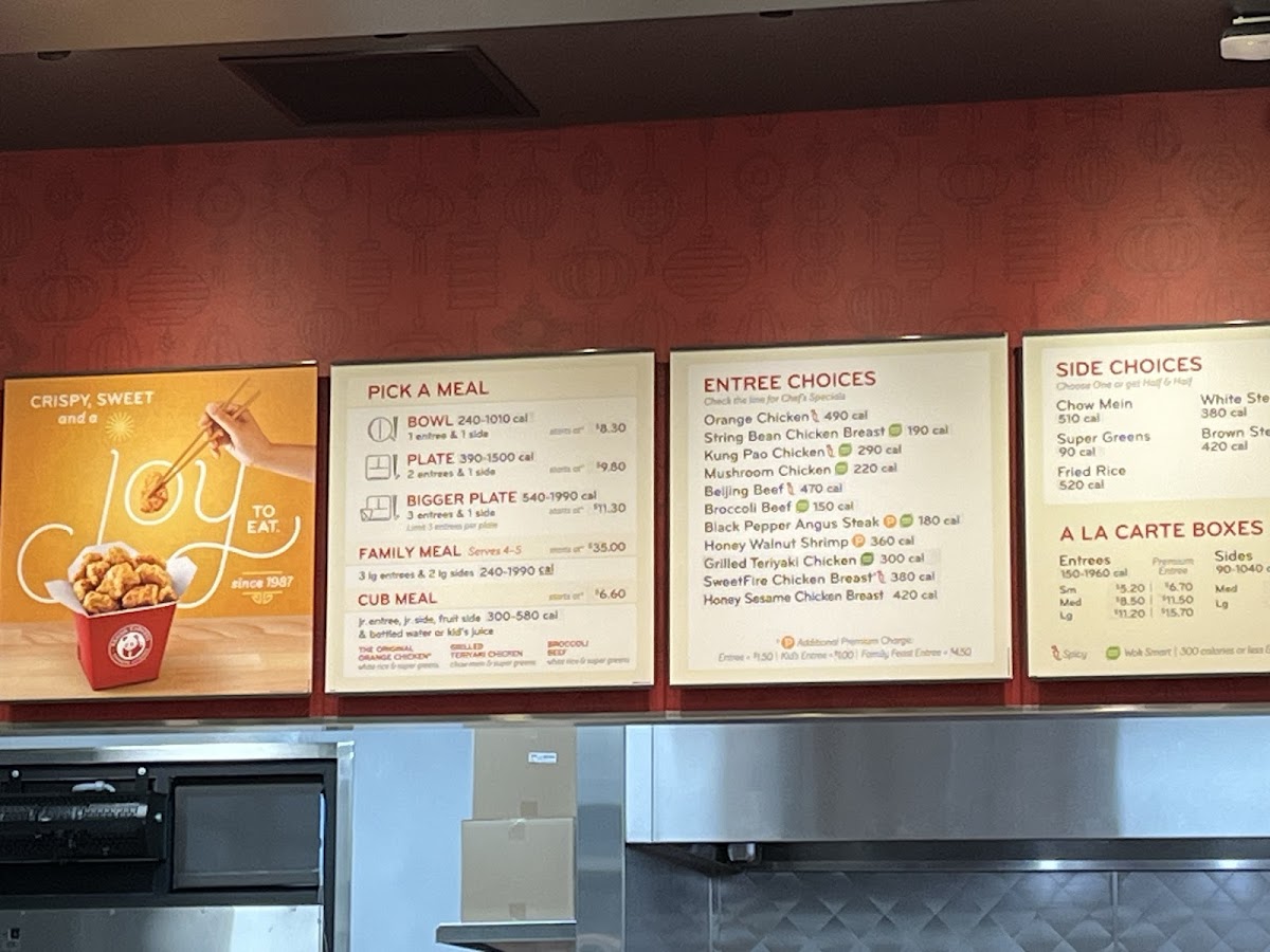 Panda Express Photo Menu 1