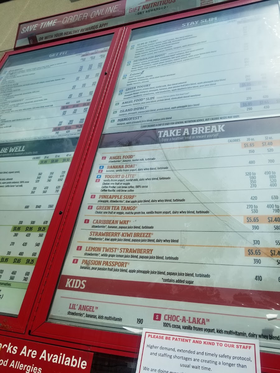 Smoothie King Photo Menu 2